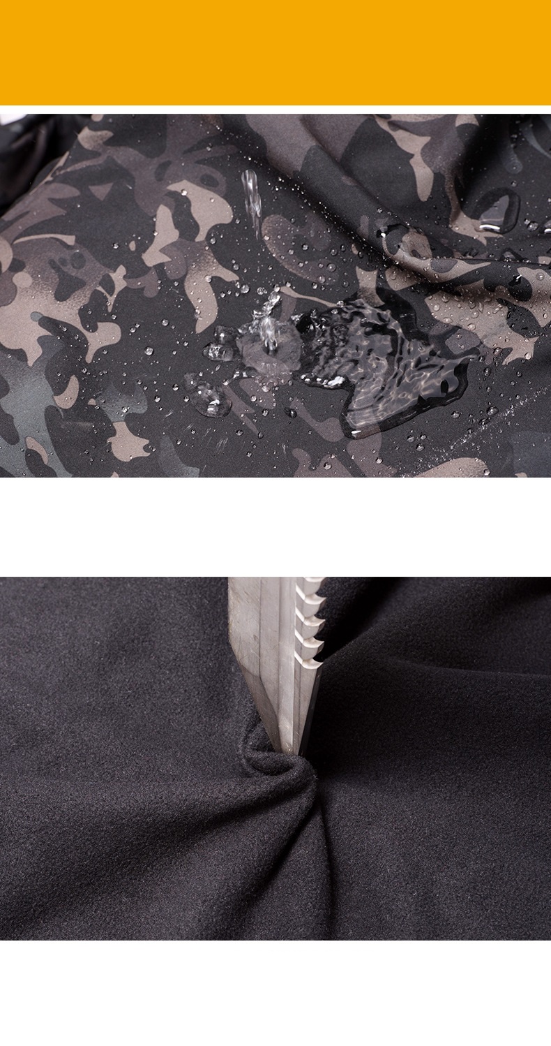 Fleece Winter Waterproof Suit Hiking Men's Sportswear Suit Soft Shell Jacket Pants Camping Warm Jacket Hooded Jacket — product details