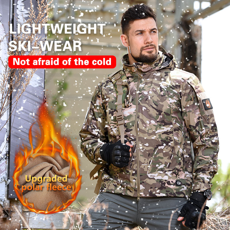 Jacket Men Soft Fleece Coat Waterproof Camouflage Jacket Men Clothing Outdoor Airsoft Multi-camouflage Windbreaker — product details