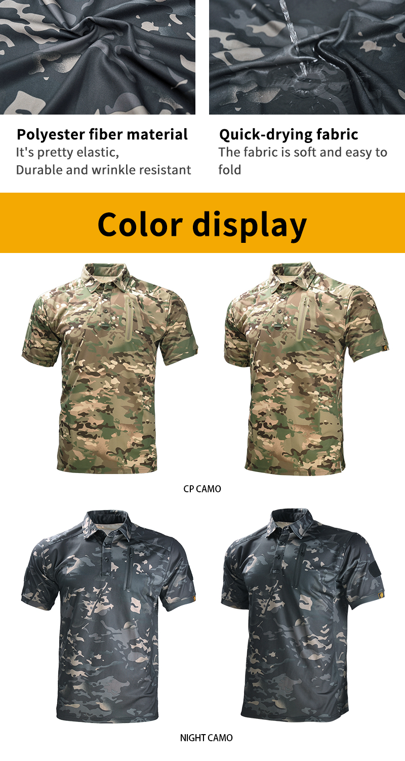 Men's Polo Shirt Summer Outdoor Sports T-Shirt Hiking Quick Dry Breathable Shirt — product details