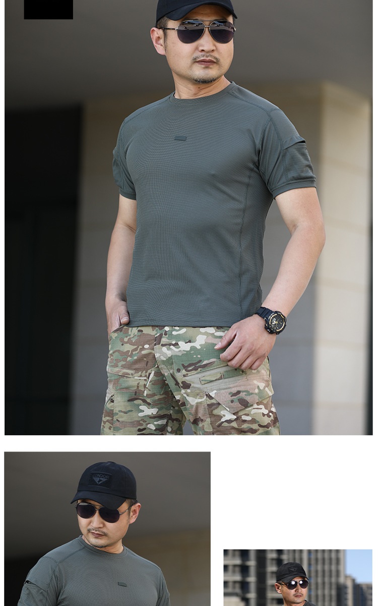Quick Dry T Shirt Men Outdoor Sports Tactical T-shirts New Hiking Tee Shirt Breathable Loose Fast Dry Short Sleeves Tees — product details