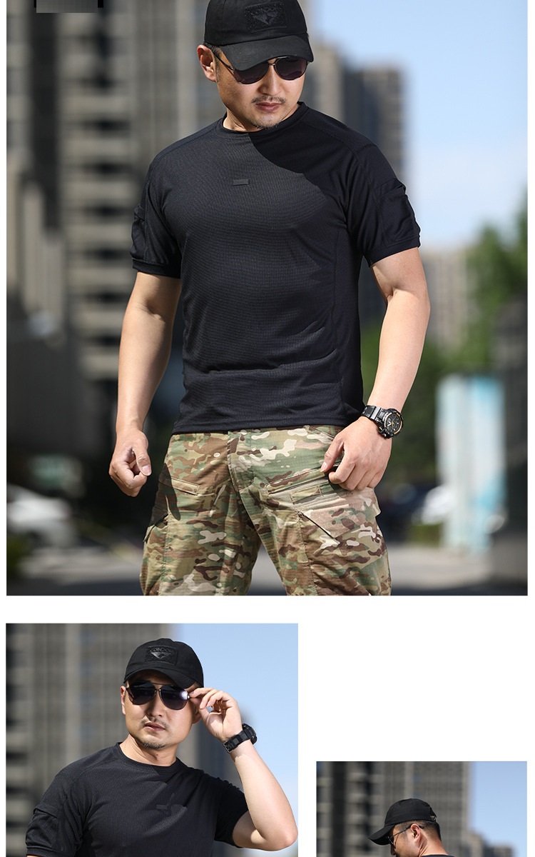 Quick Dry T Shirt Men Outdoor Sports Tactical T-shirts New Hiking Tee Shirt Breathable Loose Fast Dry Short Sleeves Tees — product details