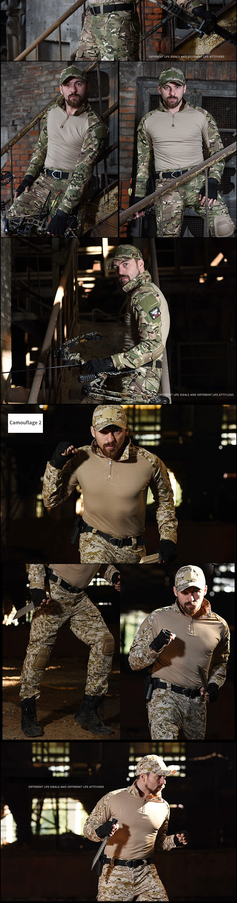 Training pants outdoor running sports overalls men's camouflage pure cotton wear-resistant trousers — product details