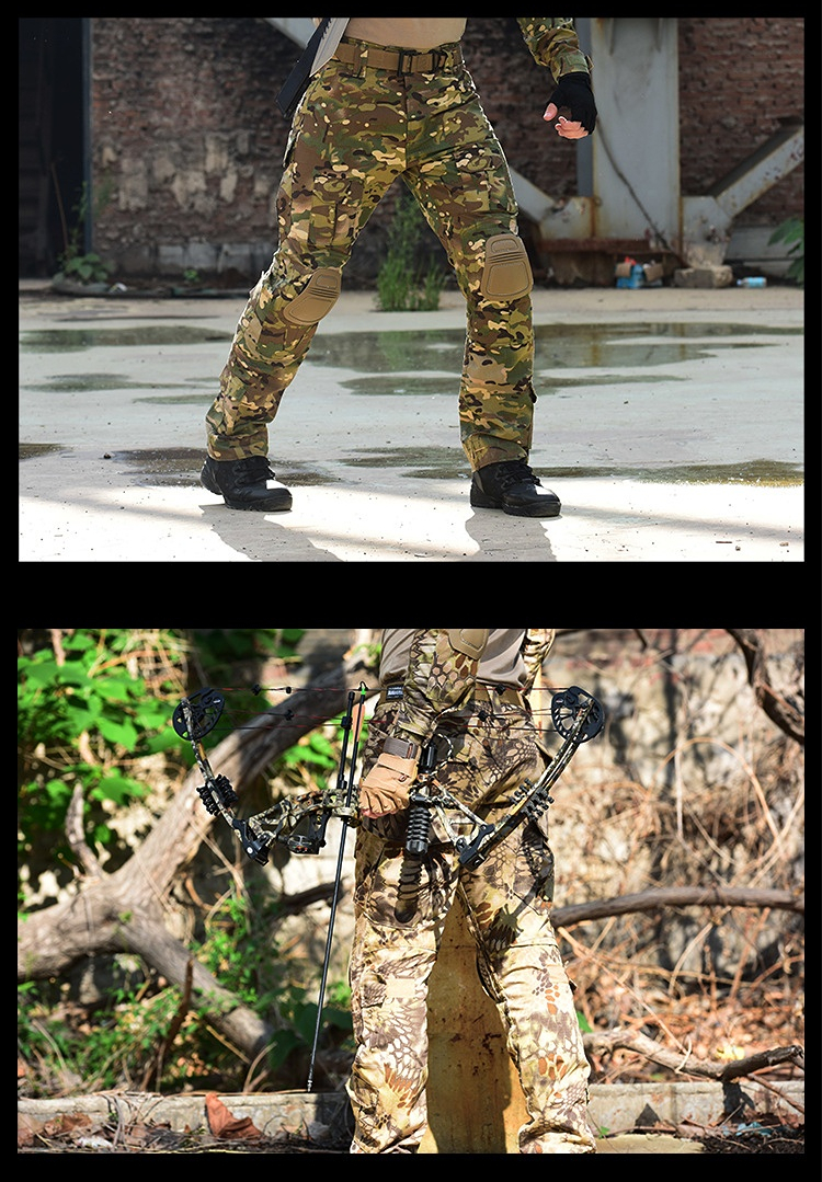 Training pants outdoor running sports overalls men's camouflage pure cotton wear-resistant trousers — product details