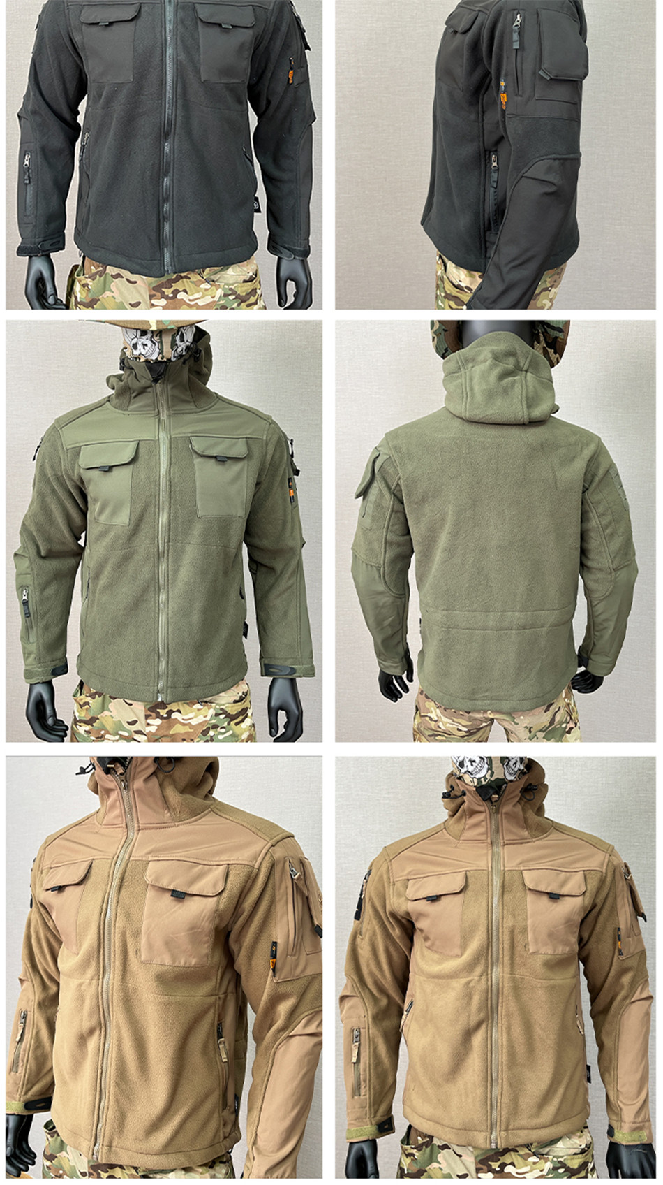 Fleece Warm Jacket Arc Outdoor Camo Clothing Uniform Windbreaker Liner softshell Coat Cargo Jackets — product details