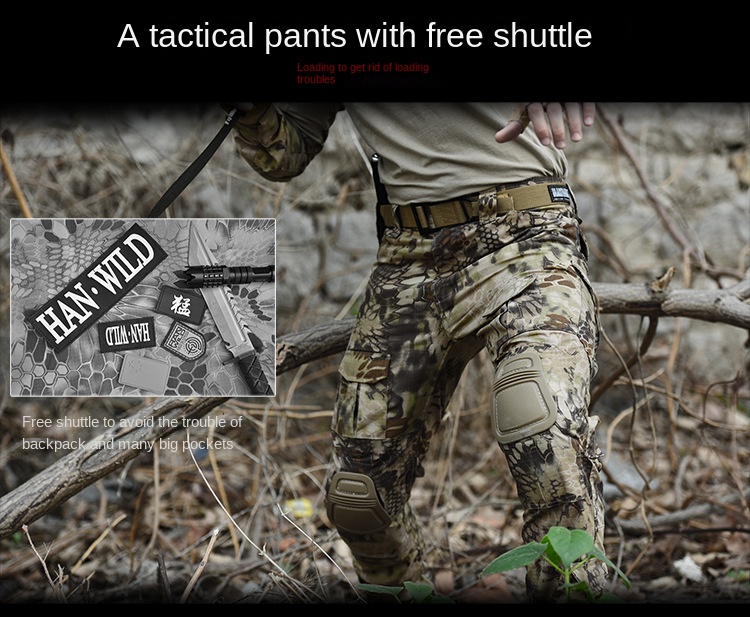 Training pants outdoor running sports overalls men's camouflage pure cotton wear-resistant trousers — product details
