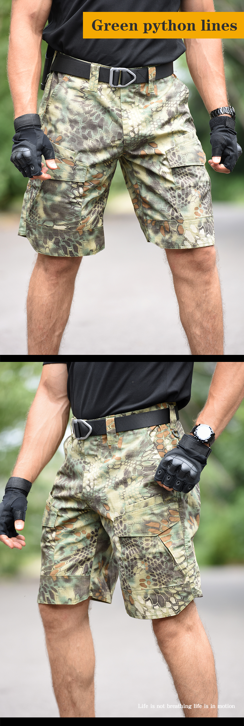 Shorts men's camouflage short multi-pocket pants summer breathable quick-drying men's casual shorts — product details