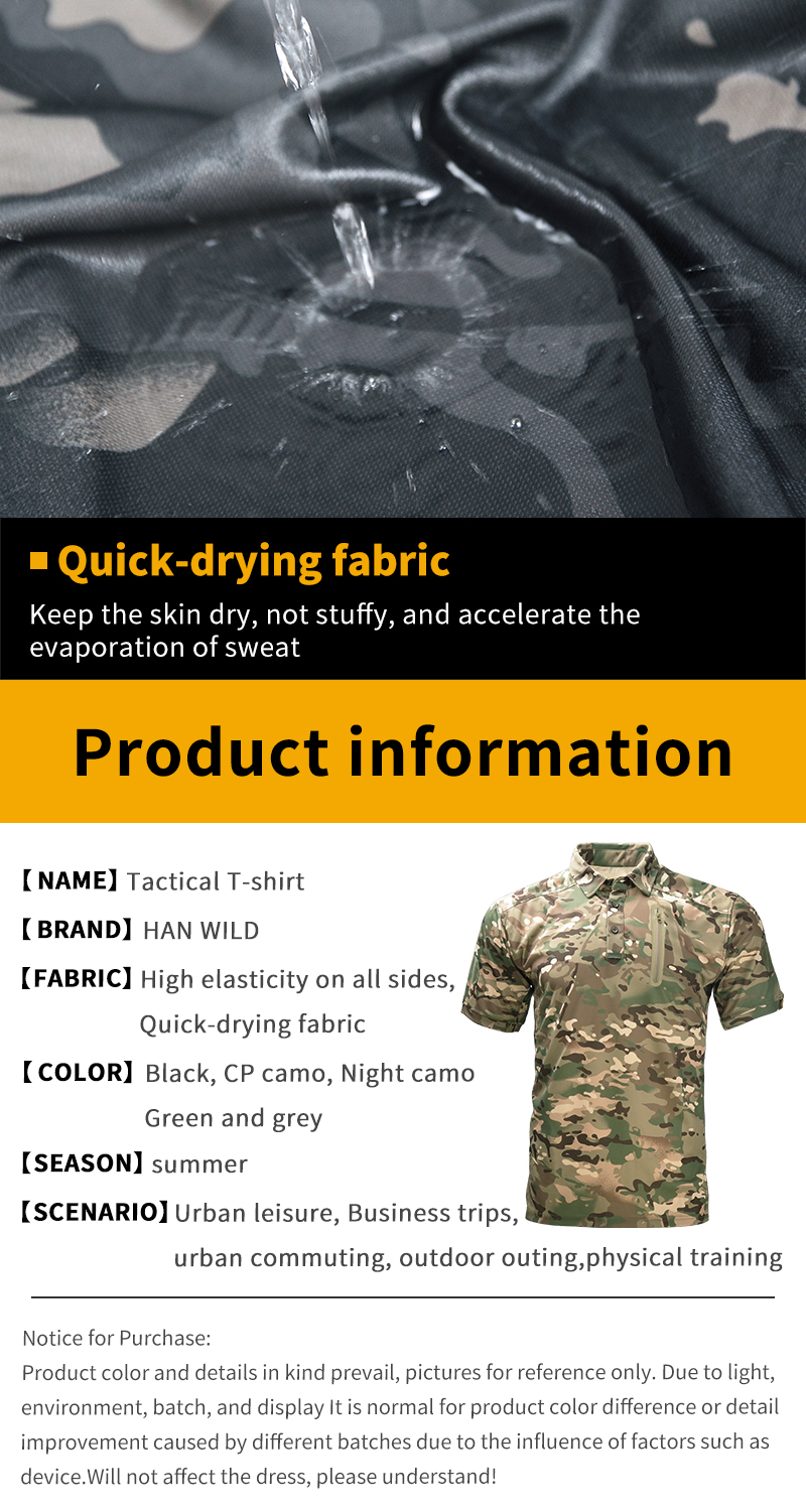Men's Polo Shirt Summer Outdoor Sports T-Shirt Hiking Quick Dry Breathable Shirt — product details