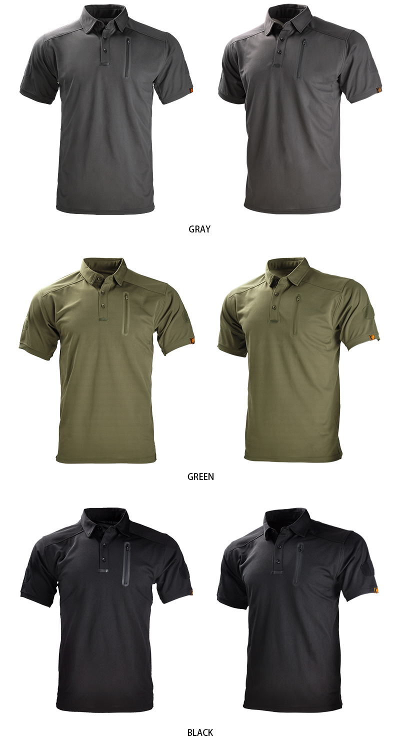 Men's Polo Shirt Summer Outdoor Sports T-Shirt Hiking Quick Dry Breathable Shirt — product details