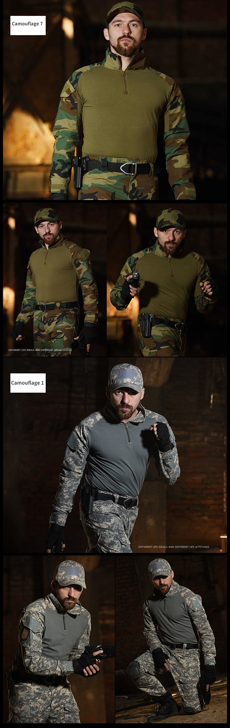 Training pants outdoor running sports overalls men's camouflage pure cotton wear-resistant trousers — product details