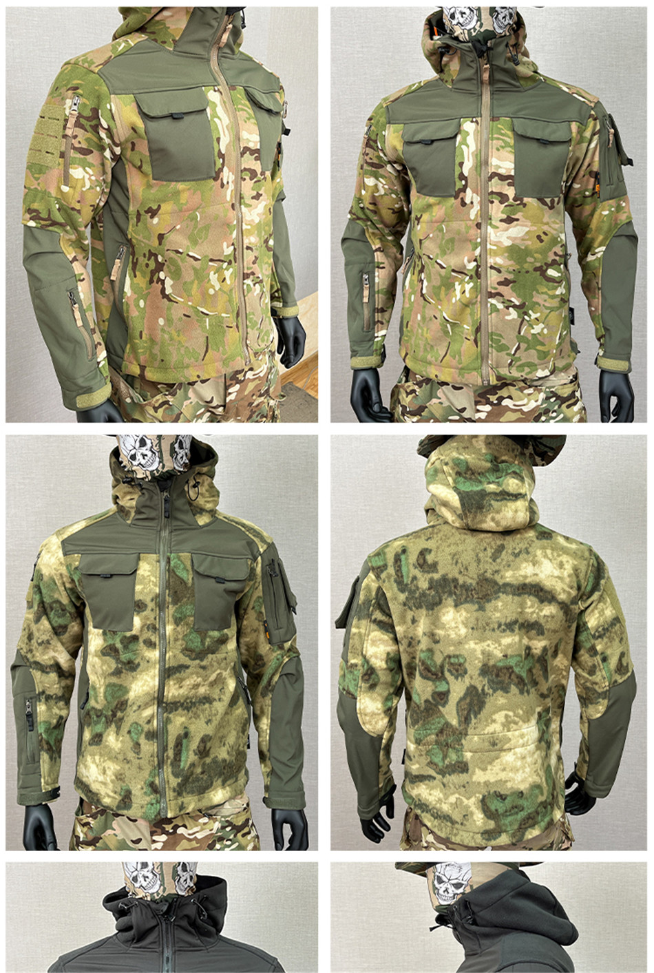 Fleece Warm Jacket Arc Outdoor Camo Clothing Uniform Windbreaker Liner softshell Coat Cargo Jackets — product details