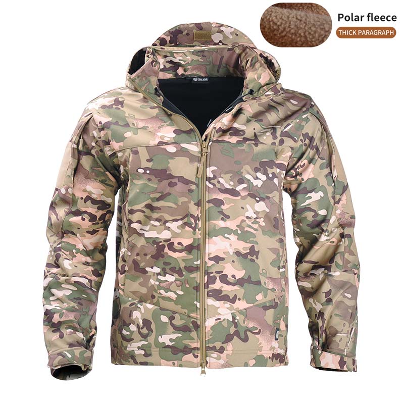 Jacket Men Soft Fleece Coat Waterproof Camouflage Jacket Men Clothing Outdoor Airsoft Multi-camouflage Windbreaker — product details