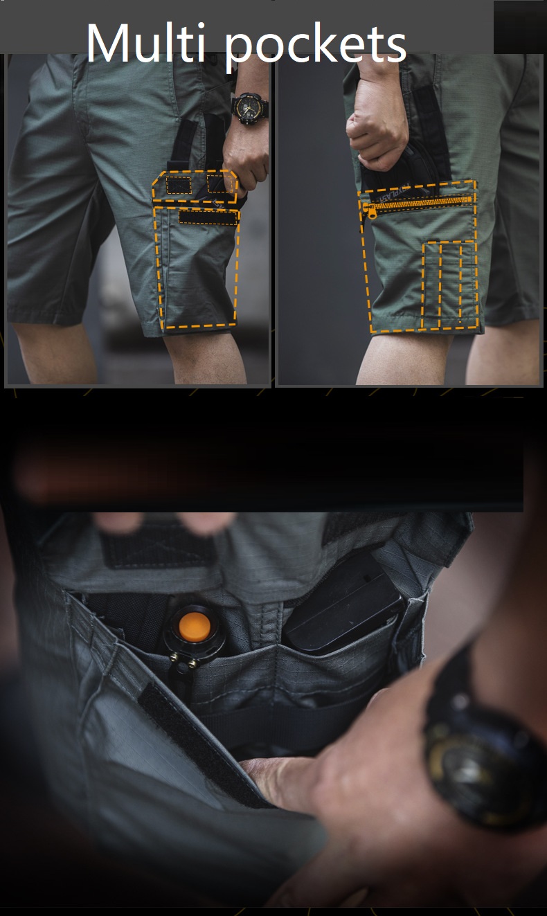 Men Summer Water Proof Shorts Cargo Shorts Multi-pocket Short Trousers Outdoor Fishing New Jogging Short — product details