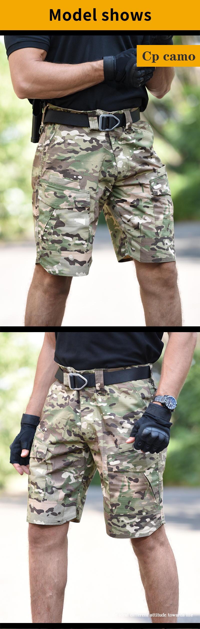 Shorts men's camouflage short multi-pocket pants summer breathable quick-drying men's casual shorts — product details