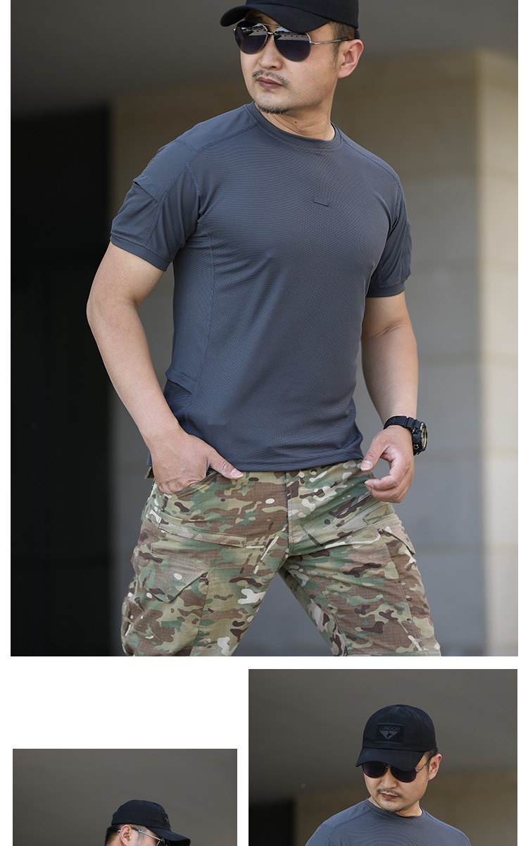 Quick Dry T Shirt Men Outdoor Sports Tactical T-shirts New Hiking Tee Shirt Breathable Loose Fast Dry Short Sleeves Tees — product details