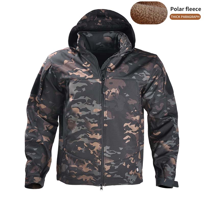 Jacket Men Soft Fleece Coat Waterproof Camouflage Jacket Men Clothing Outdoor Airsoft Multi-camouflage Windbreaker — product details