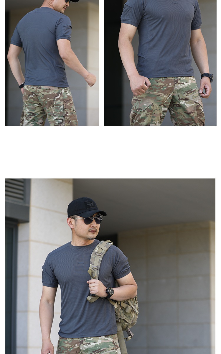 Quick Dry T Shirt Men Outdoor Sports Tactical T-shirts New Hiking Tee Shirt Breathable Loose Fast Dry Short Sleeves Tees — product details