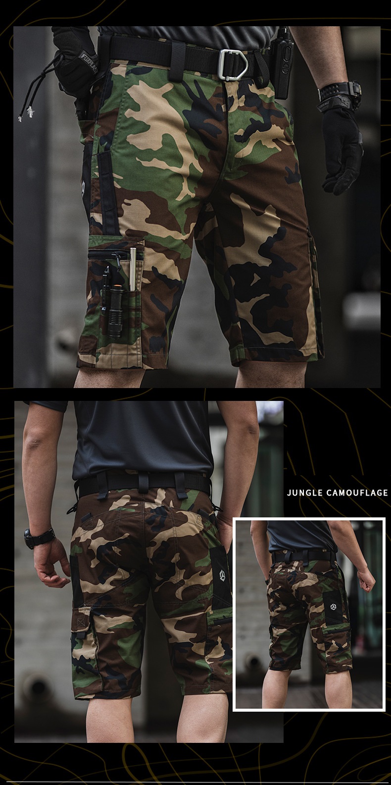 Men Summer Water Proof Shorts Cargo Shorts Multi-pocket Short Trousers Outdoor Fishing New Jogging Short — product details