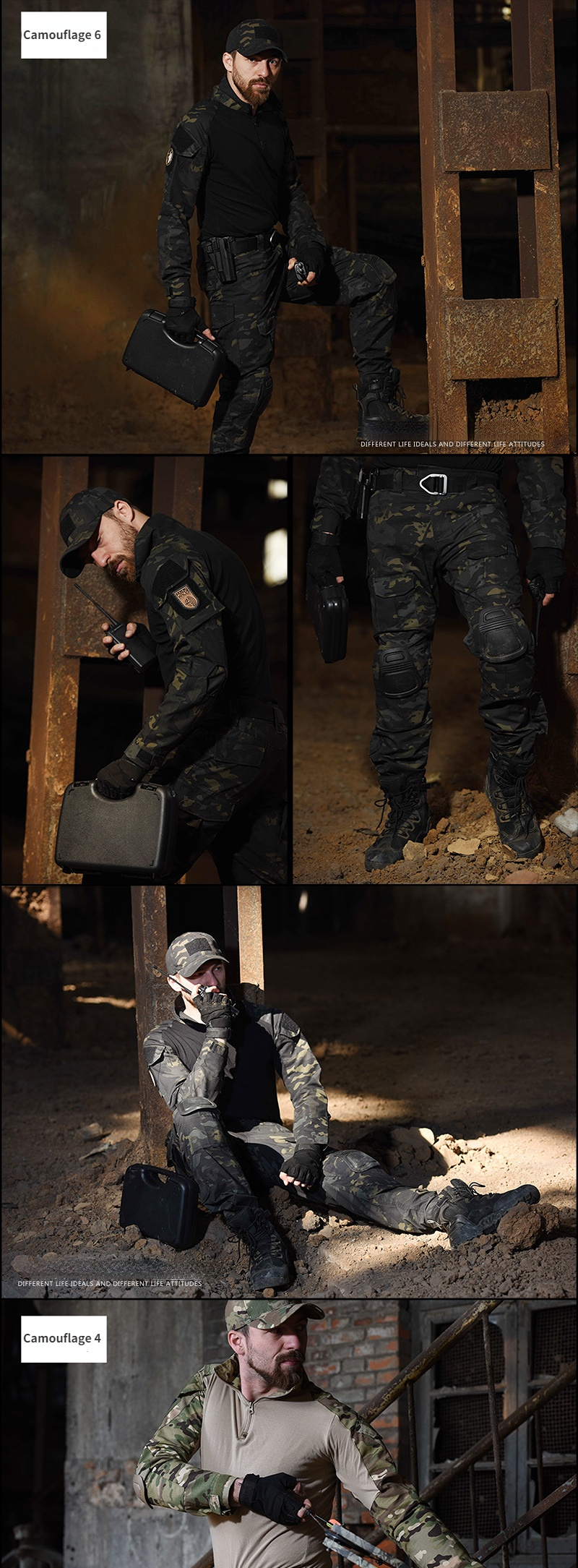Training pants outdoor running sports overalls men's camouflage pure cotton wear-resistant trousers — product details